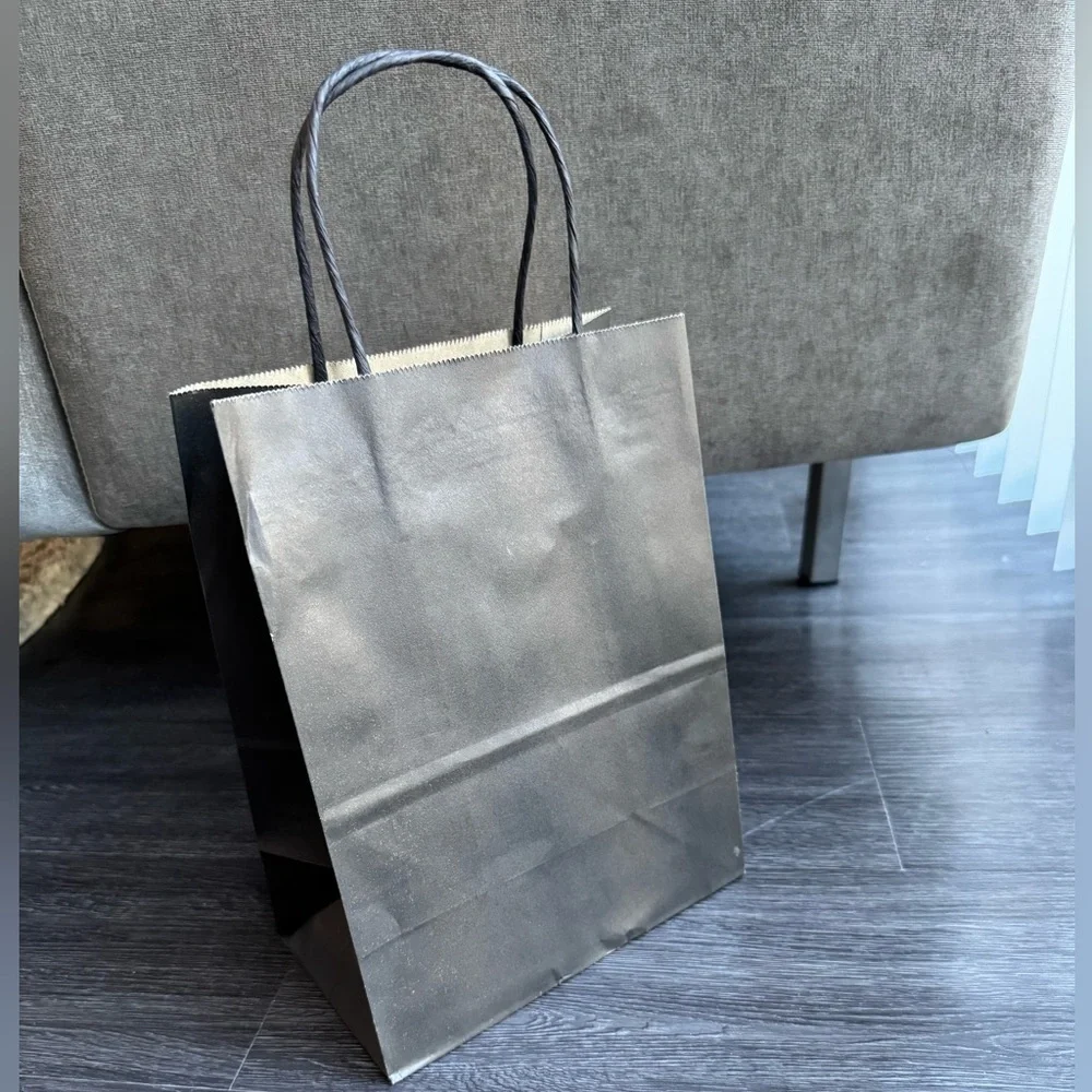 Black Gift Bags Paper Bags Set of 12 small medium New